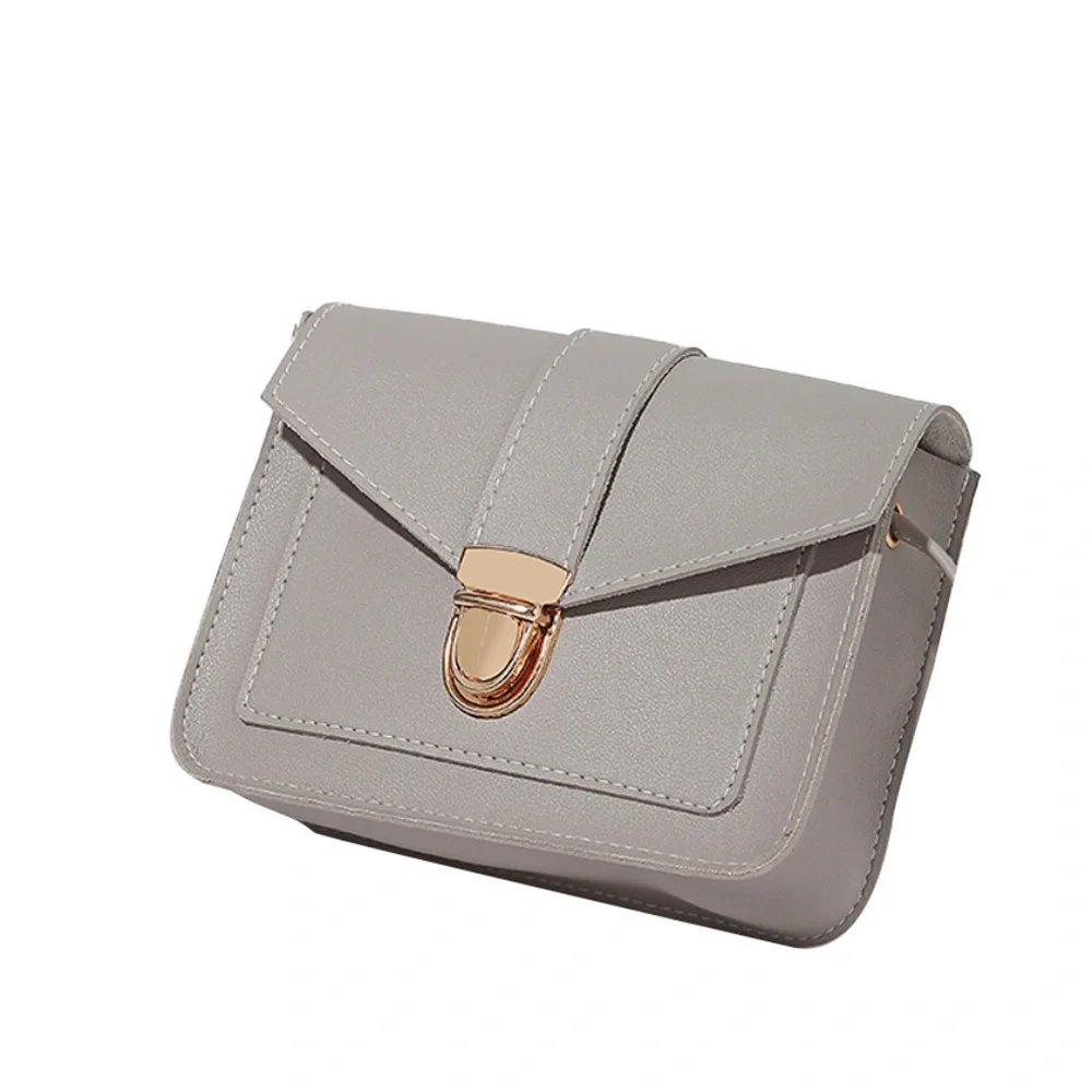 Light Gray Vegan Leather Crossbody Handbag NWT - Picture 4 of 7